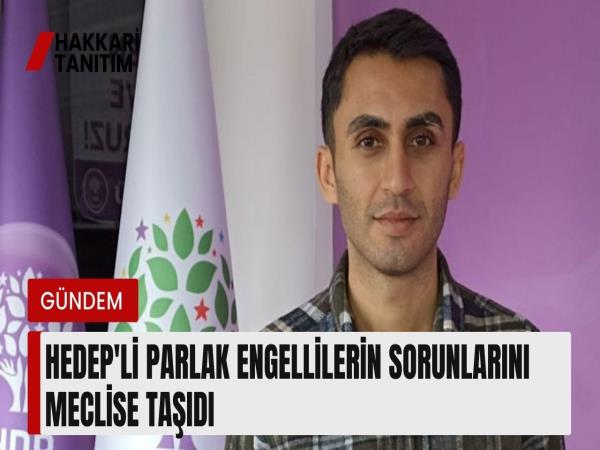 HEDEP'li Parlak engellilerin sorunlarını meclise taşıdı