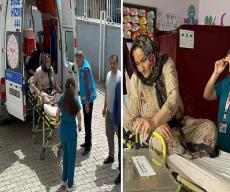 Şemdinli'de oy kullanmaya ambulansla geldi