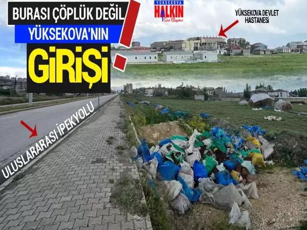 Burası çöplük değil Yüksekova'nın girişi!